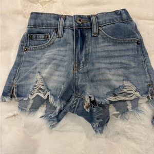 Vintage Havana Distressed Blue Denim Kids Shorts